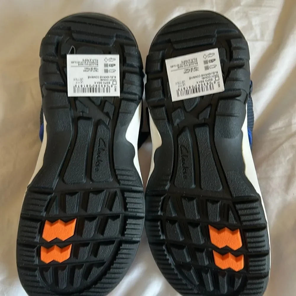 Clarks Expo Sea Navy Combination Toddlers Sandal, NWT, size 11.5 M